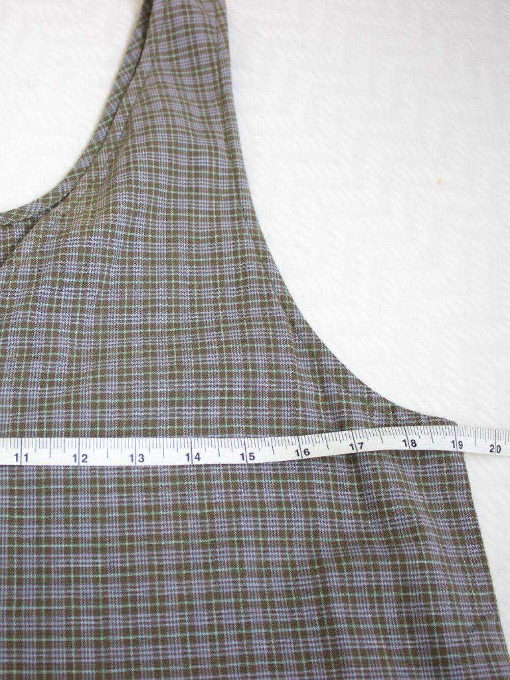 Vintage 90s GAP Button Up Jumper Maxi Dress Cottagecore Plaid - Picture 4 of 10